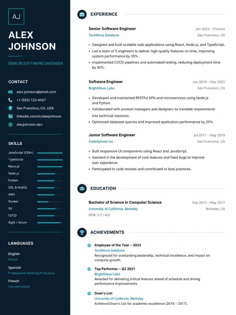 CV #1 — Po